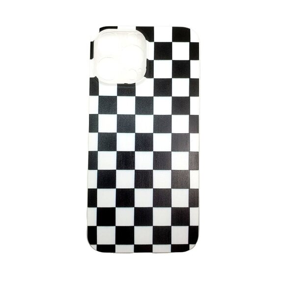 iphone 13 Pro Max Checkerboard Black White Phone Case - Picture 1 of 2